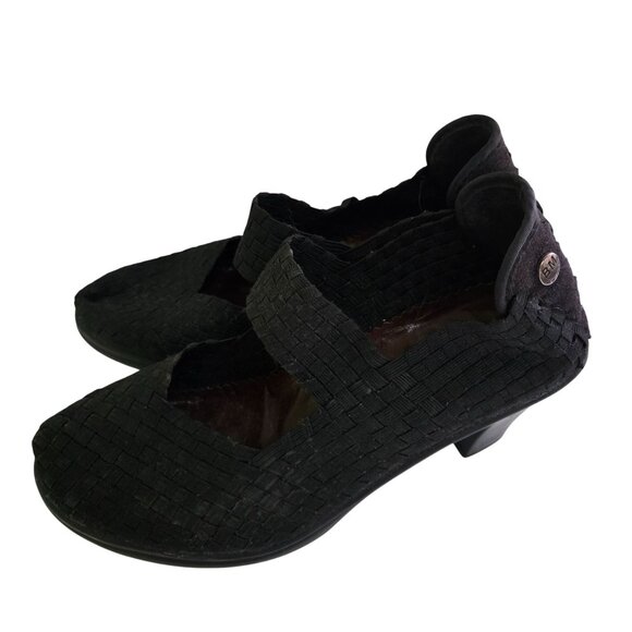 Bernie Mev Bonnie Women's Pumps Maryjane Black Stretch Comfort Woven Size 38 - Picture 3 of 10